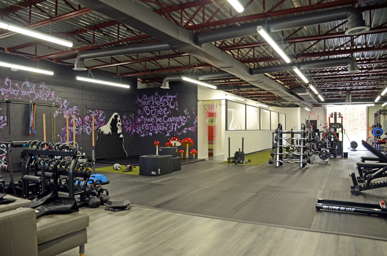Member training in the gym